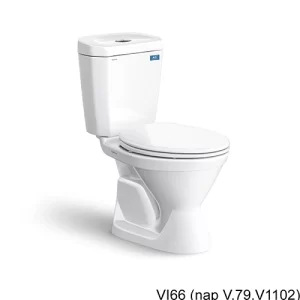Bàn cầu hai khối VI66 + Chậu VTL2 (hoặc VTL3 hoặc VTL3N)