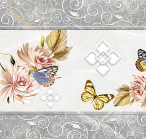 Bộ gạch ốp tường màu trắng – xám và họa tiết màu chân thực LD 36142 – 43D – 44